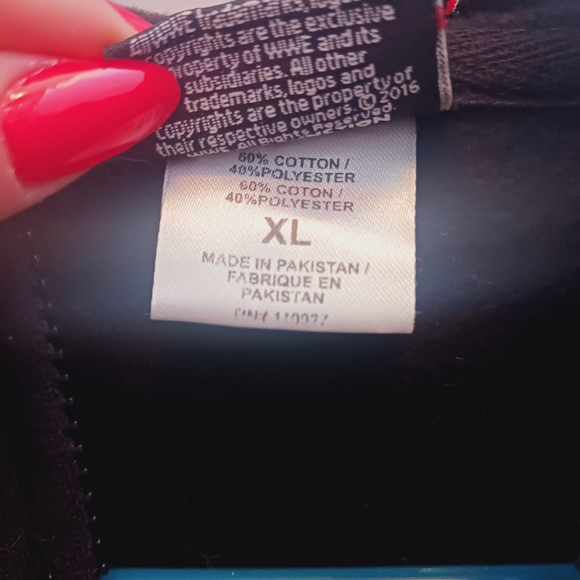 WWE Black and Red Zip Up Sweater - Picture 4 of 12